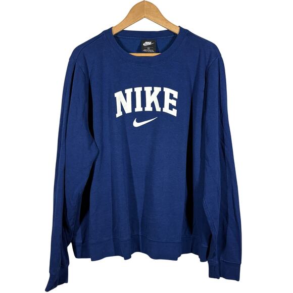 Nike Other - Nike 2006 Vintage Tee Long Sleeve Navy Blue Spellout Streetwear Athleisure - 1X